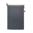 ILVE 30-Inch Nostalgie II Noblesse Induction Range with Solid Door Oven in Blue Grey with Chrome Trim (UNI304QNMPBGC)