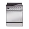ILVE 30-Inch Nostalgie II Noblesse Induction Range with Solid Door Oven in Stainless Steel with Chrome Trim (UNI304QNMPSSC)