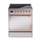 ILVE 30-Inch Nostalgie II Noblesse Induction Range with Solid Door Oven in Stainless Steel with Copper Trim (UNI304QNMPSSP)