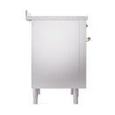 ILVE Nostalgie II Noblesse 36-Inch Induction Range with Solid Door in Stainless Steel with Copper Trim (UNI366QNMPSSP)