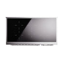 ILVE Nostalgie II Noblesse 48-Inch Induction Range with Triple Glass Door in Antique White with Chrome Trim (UNI486NMPAWC)