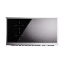 ILVE Nostalgie II Noblesse 48-Inch Induction Range with Solid Door Oven in White with Chrome Trim (UNI486QNMPWHC)