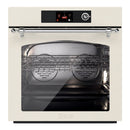 ILVE Nostalgie II 30-Inch Pyrolytic Single Wall Oven with 4.4 Cu. Ft. Capacity in Antique White with Chrome Trim (UOV30NTPYAWC)