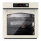 ILVE Nostalgie II 30-Inch Pyrolytic Single Wall Oven with 4.4 Cu. Ft. Capacity in Antique White with Chrome Trim (UOV30NTPYAWC)