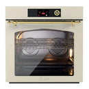 ILVE Nostalgie II 30-Inch Pyrolytic Single Wall Oven with 4.4 Cu. Ft. Capacity in Antique White with Brass Trim (UOV30NTPYAWG)