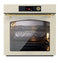 ILVE Nostalgie II 30-Inch Pyrolytic Single Wall Oven with 4.4 Cu. Ft. Capacity in Antique White with Brass Trim (UOV30NTPYAWG)