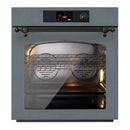 ILVE Nostalgie II 30-Inch Pyrolytic Single Wall Oven with 4.4 Cu. Ft. Capacity in Blue Grey with Burnished Trim (UOV30NTPYBGB)