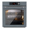 ILVE Nostalgie II 30-Inch Pyrolytic Single Wall Oven with 4.4 Cu. Ft. Capacity in Blue Grey with Chrome Trim (UOV30NTPYBGC)