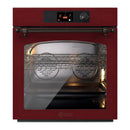 ILVE Nostalgie II 30-Inch Pyrolytic Single Wall Oven with 4.4 Cu. Ft. Capacity in Burgundy with Burnished Trim (UOV30NTPYBUB)