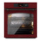 ILVE Nostalgie II 30-Inch Pyrolytic Single Wall Oven with 4.4 Cu. Ft. Capacity in Burgundy with Burnished Trim (UOV30NTPYBUB)