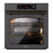 ILVE Nostalgie II 30-Inch Pyrolytic Single Wall Oven with 4.4 Cu. Ft. Capacity in Graphite Matte with Burnished Trim (UOV30NTPYMGB)