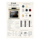 ILVE Nostalgie II 30-Inch Pyrolytic Single Wall Oven with 4.4 Cu. Ft. Capacity in Stainless Steel with Burnished Trim (UOV30NTPYSSB)