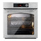 ILVE Nostalgie II 30-Inch Pyrolytic Single Wall Oven with 4.4 Cu. Ft. Capacity in Stainless Steel with Chrome Trim (UOV30NTPYSSC)