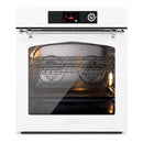 ILVE Nostalgie II 30-Inch Pyrolytic Single Wall Oven with 4.4 Cu. Ft. Capacity in White with Chrome Trim (UOV30NTPYWHC)
