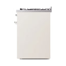 ILVE Nostalgie II 30-Inch Dual Fuel Freestanding Range in Antique White with Chrome Trim (UP30NMPAWC)