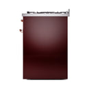 ILVE Nostalgie II 30-Inch Dual Fuel Freestanding Range in Burgundy with Copper Trim (UP30NMPBUP)