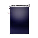 ILVE Nostalgie II 30-Inch Freestanding Natural Gas Dual Fuel Range in Midnight Blue with Copper Trim (UP30NMPMBP)