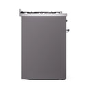 ILVE Nostalgie II 30-Inch Freestanding Natural Gas Dual Fuel Range in Matte Graphite with Chrome Trim (UP30NMPMGC)