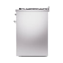 ILVE Nostalgie II 30-Inch Freestanding Natural Gas Dual Fuel Range in Stainless Steel with Chrome Trim (UP30NMPSSC)