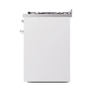 ILVE Nostalgie II 30-Inch Freestanding Natural Gas Dual Fuel Range in White with Chrome Trim (UP30NMPWHC)
