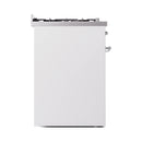 ILVE Nostalgie II 30-Inch Dual Fuel Freestanding Range in White with Chrome Trim (UP30NMPWHC)