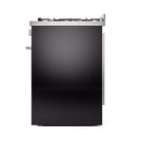 ILVE Professional Plus II 30-Inch Propane Gas Dual Fuel Range with Solid Door in Glossy Black (UP30QMPBKLP)