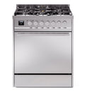 ILVE Professional Plus II 30-Inch Propane Gas Dual Fuel Range with Solid Door in Stainless Steel (UP30QMPSSLP)