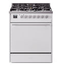 ILVE Professional Plus II 30-Inch Propane Gas Dual Fuel Range with Solid Door in White (UP30QMPWHLP)