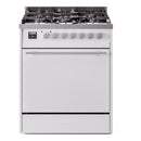 ILVE Professional Plus II 30-Inch Dual Fuel Range with Solid Door in White (UP30QMPWH)