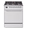 ILVE Nostalgie II 30-Inch Propane Gas Dual Fuel Range with Solid Door in White with Chrome Trim (UP30QNMPWHCLP)