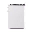 ILVE Nostalgie II 30-Inch Propane Gas Dual Fuel Range with Solid Door in White with Chrome Trim (UP30QNMPWHCLP)