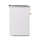 ILVE Nostalgie II 30-Inch Propane Gas Dual Fuel Range with Solid Door in White with Copper Trim (UP30QNMPWHPLP)