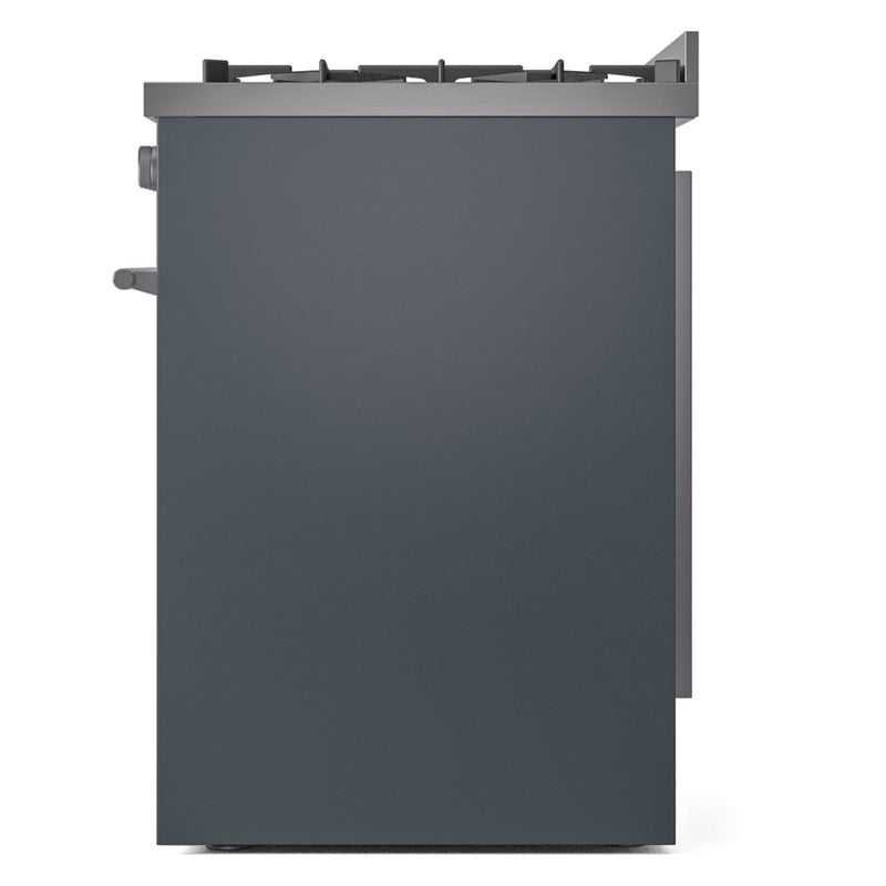 ILVE 30-Inch Professional Plus II Dual Fuel Range with 5 Burners in Blue Grey (UP30WMPBG)