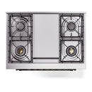 ILVE Nostalgie II 36-Inch Freestanding Natural Gas Dual Fuel Range in Custom RAL with Bronze Trim (UP36FNMPRAB)