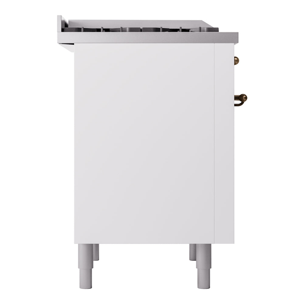 ILVE range back-side view, smooth outer panel and rear cooktop surface.
