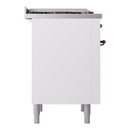ILVE Nostalgie II 36-Inch Freestanding Natural Gas Dual Fuel Range in Custom RAL with Bronze Trim (UP36FNMPRAB)