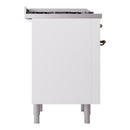 ILVE Nostalgie II 36-Inch Dual Fuel Freestanding Range in Custom RAL with Bronze Trim (UP36FNMPRABLP)