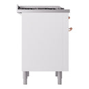 ILVE Nostalgie II 36-Inch Dual Fuel Freestanding Range in Custom RAL with Copper Trim (UP36FNMPRAPLP)