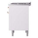 ILVE Nostalgie II 36-Inch Freestanding Natural Gas Dual Fuel Range in Custom RAL with Copper Trim (UP36FNMPRAP)