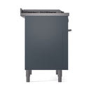 ILVE 36-Inch Professional Plus II Natural Gas Dual Fuel Range with 6 Burners and Solid Door Oven in Blue Grey (UP36FQMPBG)