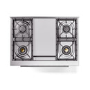 ILVE 36-Inch Professional Plus II Natural Gas Dual Fuel Range with 6 Burners and Solid Door Oven in RAL (UP36FQMPRA)