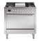 ILVE 36-Inch Professional Plus II Natural Gas Dual Fuel Range with 6 Burners and Solid Door Oven in Stainless Steel (UP36FQMPSS)