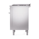 ILVE 36-Inch Professional Plus II Natural Gas Dual Fuel Range with 6 Burners and Solid Door Oven in Stainless Steel (UP36FQMPSS)