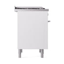 ILVE 36-Inch Professional Plus II Propane Gas Dual Fuel Range with 6 Burners and Solid Door Oven in White (UP36FQMPWHLP)