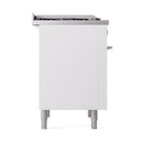 ILVE 36-Inch Professional Plus II Natural Gas Dual Fuel Range with 6 Burners and Solid Door Oven in White (UP36FQMPWH)