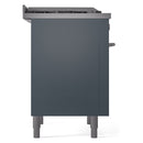 ILVE 36-Inch Professional Plus II Freestanding Dual Fuel Range with 6 Sealed Burner in Blue Grey (UP36FWMPBG)