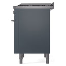 ILVE 36-Inch Professional Plus II Freestanding Natural Gas Dual Fuel Range with 6 Sealed Burner in Blue Grey (UP36FWMPBG)