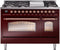 ILVE Nostalgie II 48-Inch Freestanding Natural Gas Dual Fuel Range in Burgundy with Copper Trim (UP48FNMPBUP)