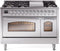 ILVE Nostalgie II 48-Inch Dual Fuel Freestanding Range in Stainless Steel with Chrome Trim (UP48FNMPSSC)