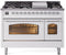 ILVE Nostalgie II 48-Inch Dual Fuel Freestanding Range in White with Chrome Trim (UP48FNMPWHC)